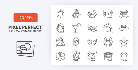 summer line icons 256 x 256 © Artco