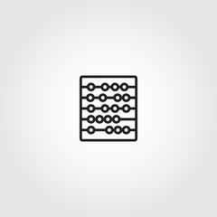 abacus vector icon on white background