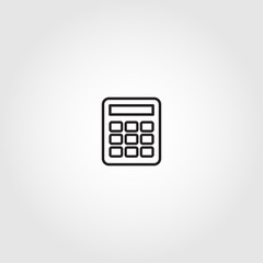 Calculator icon vector. Savings, finances sign isolated on white, economy concept, Trendy Flat style for graphic design, Web site, UI. EPS10