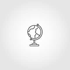 table earth globe vector icon