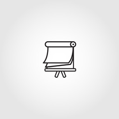 easel vector icon. painting board icon