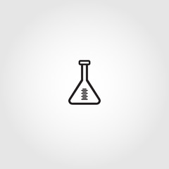 Test tube vector icon. chemistry symbol
