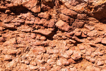 close up of craggy rock texture