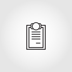 notepad vector icon on white background