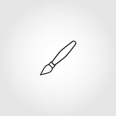 Paint brush vector icon on white background