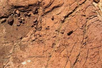 close up of craggy rock texture