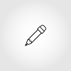 pencil vector icon. Crayon icon for web, mobile apps, design. Crayon vector symbol.
