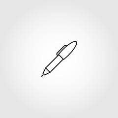 Pen vector icon on white background