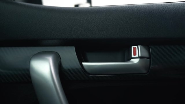 Car door snaps on security lock. Safety door closes and opens independently.