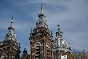 Fototapeta na wymiar Basilica of Saint Nicholas (Sint Nicolaaskerk) in Amsterdam of May 9, 2015, Netherlands