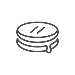 Sandwich cookie line outline icon