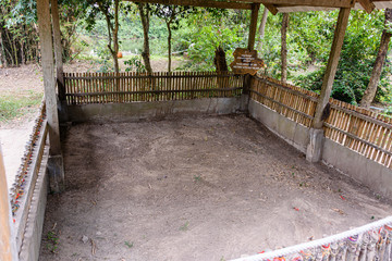 Site of a mass grave, where hundreds of decapitated bodies were discovered, believed to be prisoners of Prince Norodom Sihanouk, Choeung Ek Killing Fields Genocide Centre, Phnom Penh, Cambodia