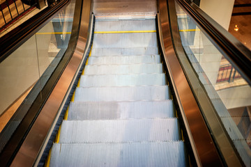 Escalator stairs.