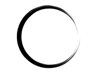 Grunge circle made of black paint.Grunge element.Grunge black logo made of ink.