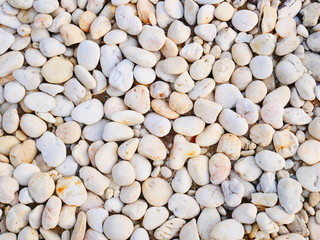 white pebbles stone background , smooth stone texture