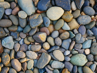 pebbles on the beach, stone background