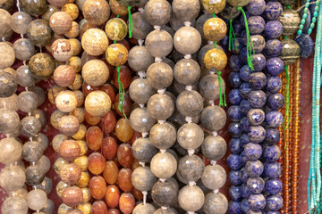 Oriental beaded jewelry and accessories, beautiful background