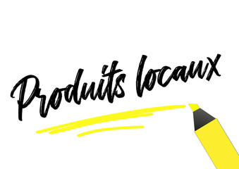 produits locaux soulign&eacute; jaune