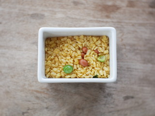 soybean seed in a bowl isolated background