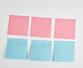 pink and blue  paper stickers