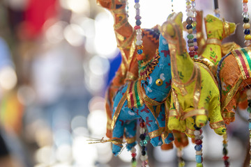 Oriental beaded jewelry and accessories, beautiful background