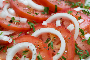 salad with tomato and onion