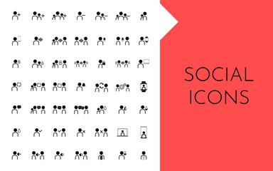 Set vector line icons in flat design with elements for mobile concepts and web apps. Collection modern infographic logo and pictogram. 