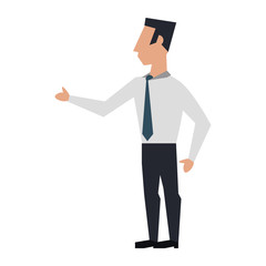 business man avatar icon cartoon