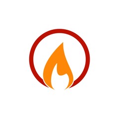 Simple Fire, Flame Illustration, Gas flame logo