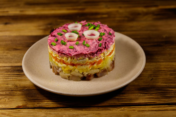 Traditional russian salad 