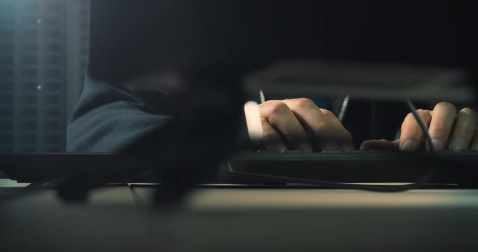 Dark Web Data Breech - Computer Hacker in Server Room