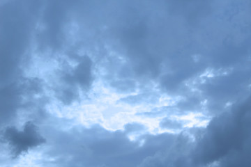 Fototapeta premium Blue clouds and blue sky