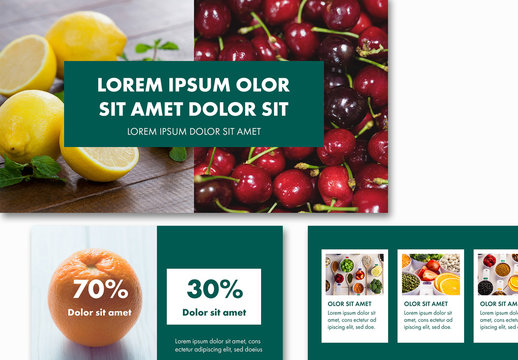 Presentation Layout with Green Accents