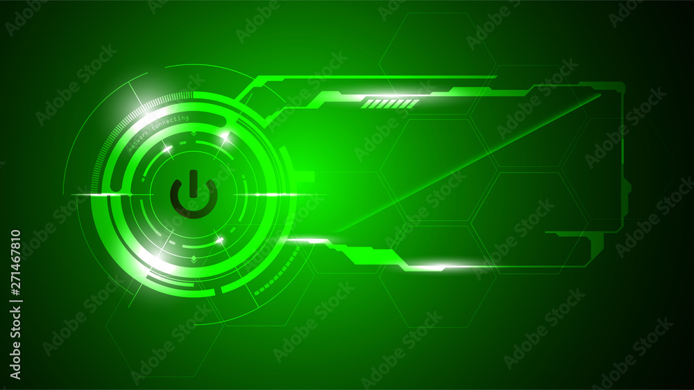 Poster technology concept hud ui template design background
