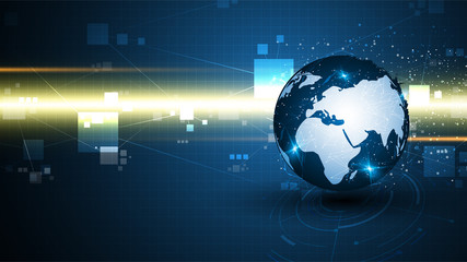 global technology network connection innovation concept background