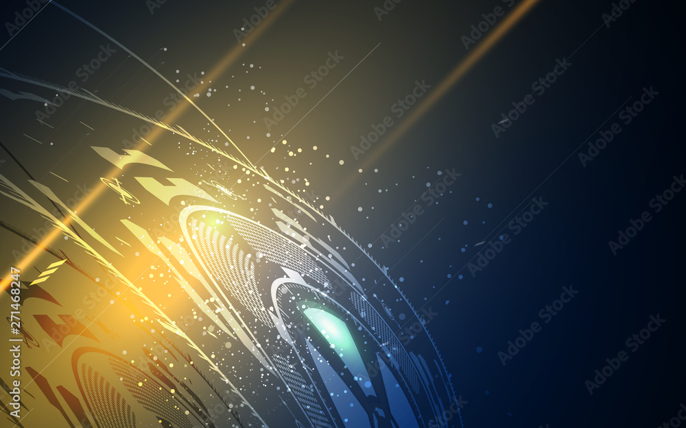 Poster hi tech cyber computer innovation concept background