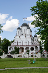 Fototapeta na wymiar Preobrazhensky (Transfiguration) Cathedral in museum-estate Bolshie Vyazemy Moscow region