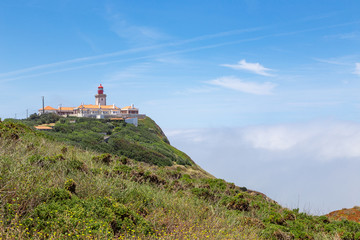 Fototapeta na wymiar Cabo da Roca summer in the fog