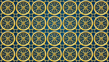 islamic pattern ramadan backgorund gold material vector illustration