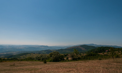 Molise landscape seen from Pietrabbondante, italian town of 732 inhabitants in the province of...