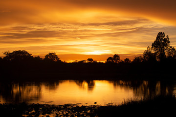 Wonderful Sunset or Sunrise Background.