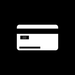 Credit card with numbers 000 sign. Black background