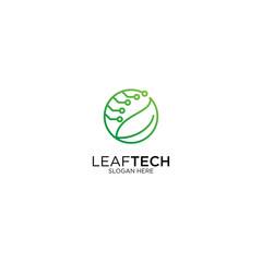 Eco Technology Logo Design Vector
