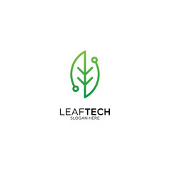Eco Technology Logo Design Vector