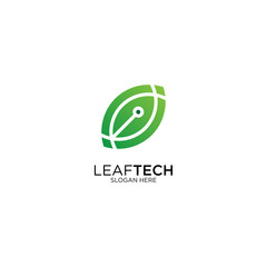 Eco Technology Logo Design Vector