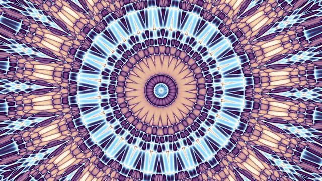 Spinning abstract ornamental vintage circle. Abstract footage in Art Nouveau style.