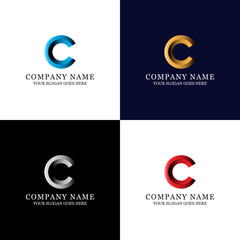 C Letter Colorful logo - Modern Gradient illustration
