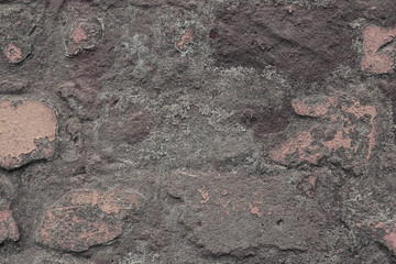 Fragment of an old brick wall close up. Industrial or loft style texture