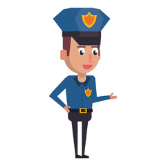 policeman working avatar cartoon character