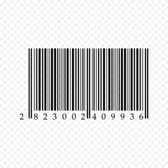 Barcode icon isolated on transparent background. Vector illustration. - Vector